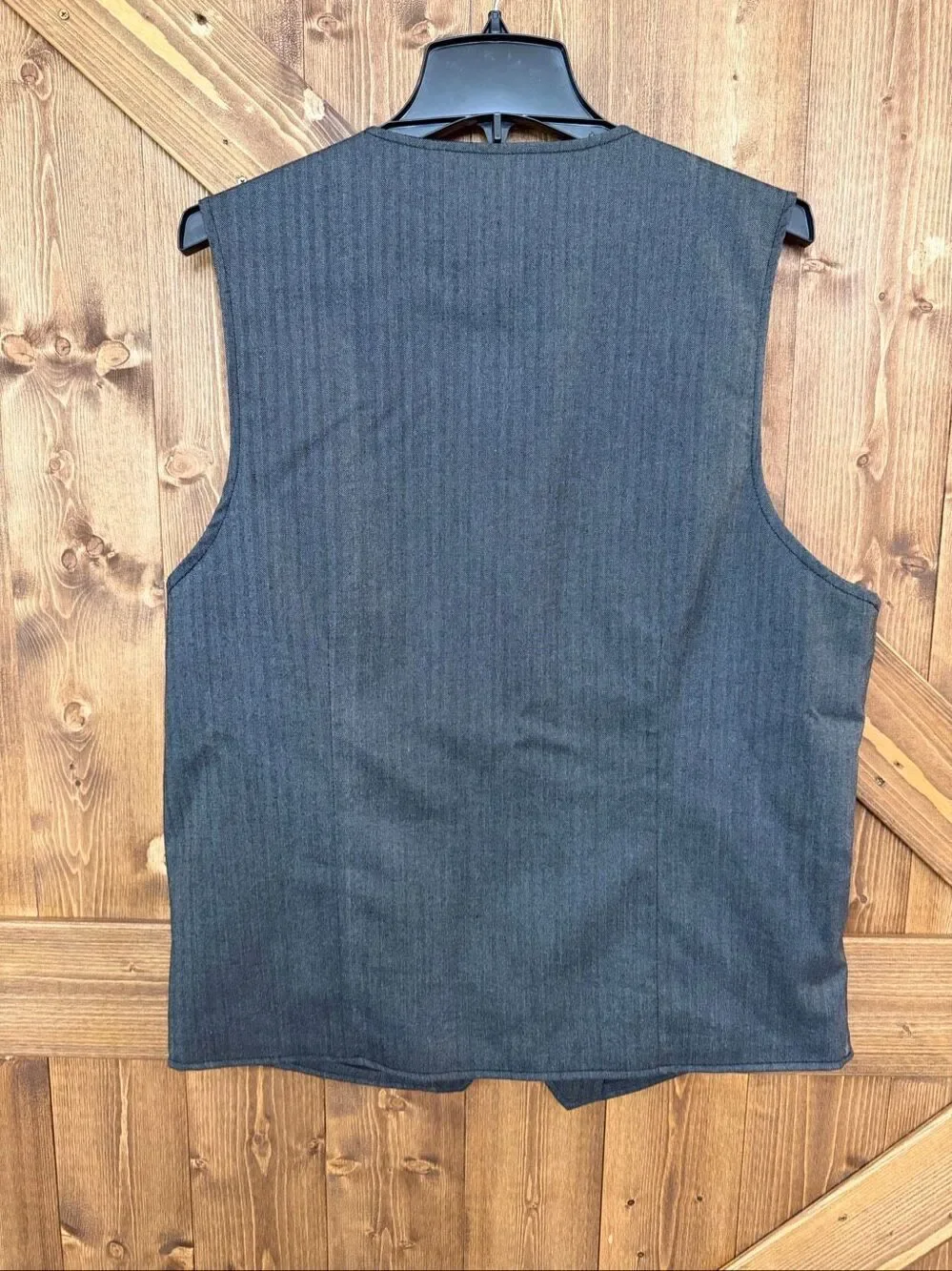 Buckle Black Men’s Gray Black Western Button Front Vest Standard Fit Size XL (92